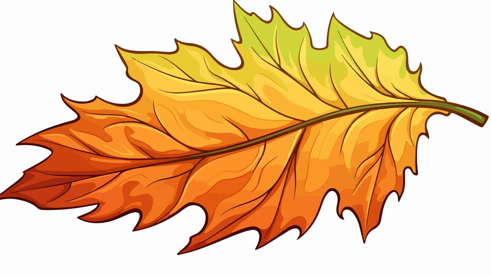 Autumnal Leaf Cartoon Illustration — free download from Dotvec
