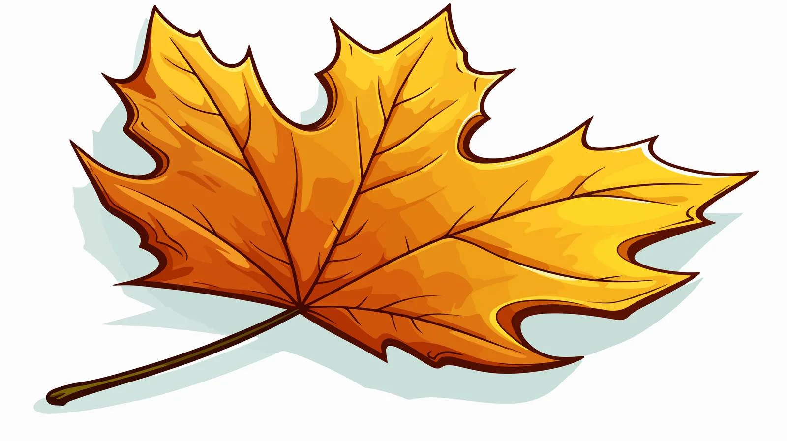 Autumnal Leaf Cartoon in Comic Style — free download from Dotvec