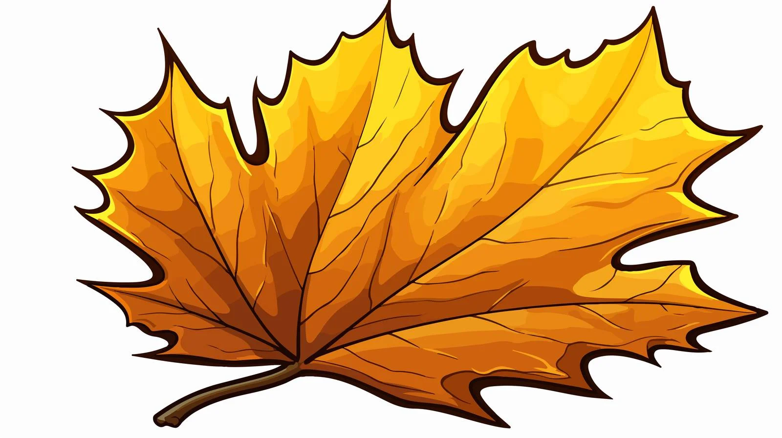 Autumnal Leaf Cartoon Illustration — free download from Dotvec