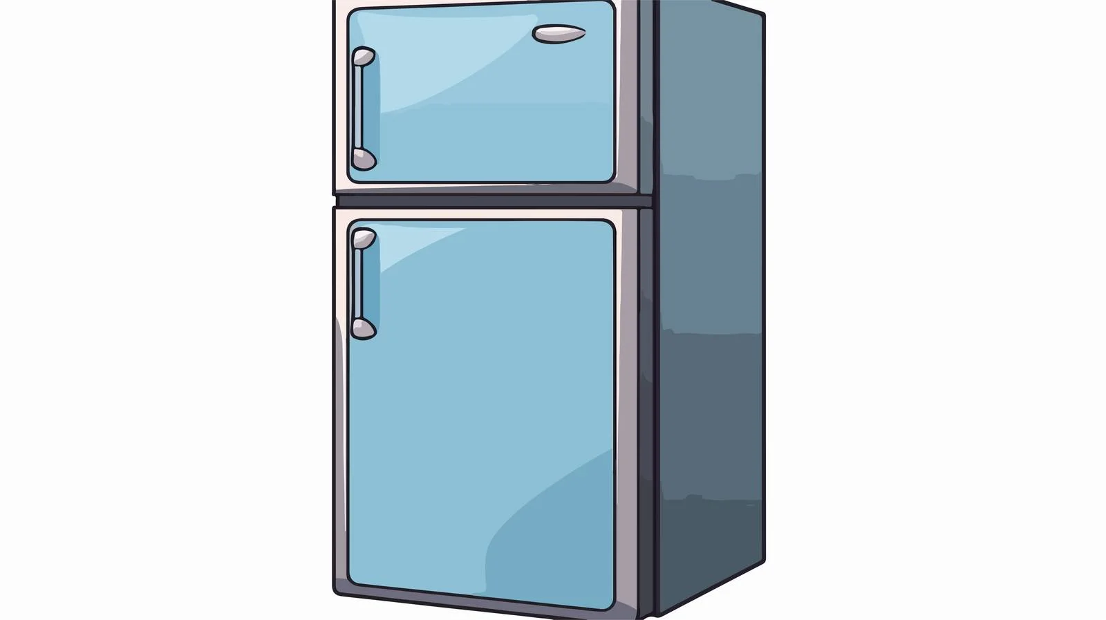 Comic Cartoon Fridge Freezer Illustration — free download from Dotvec
