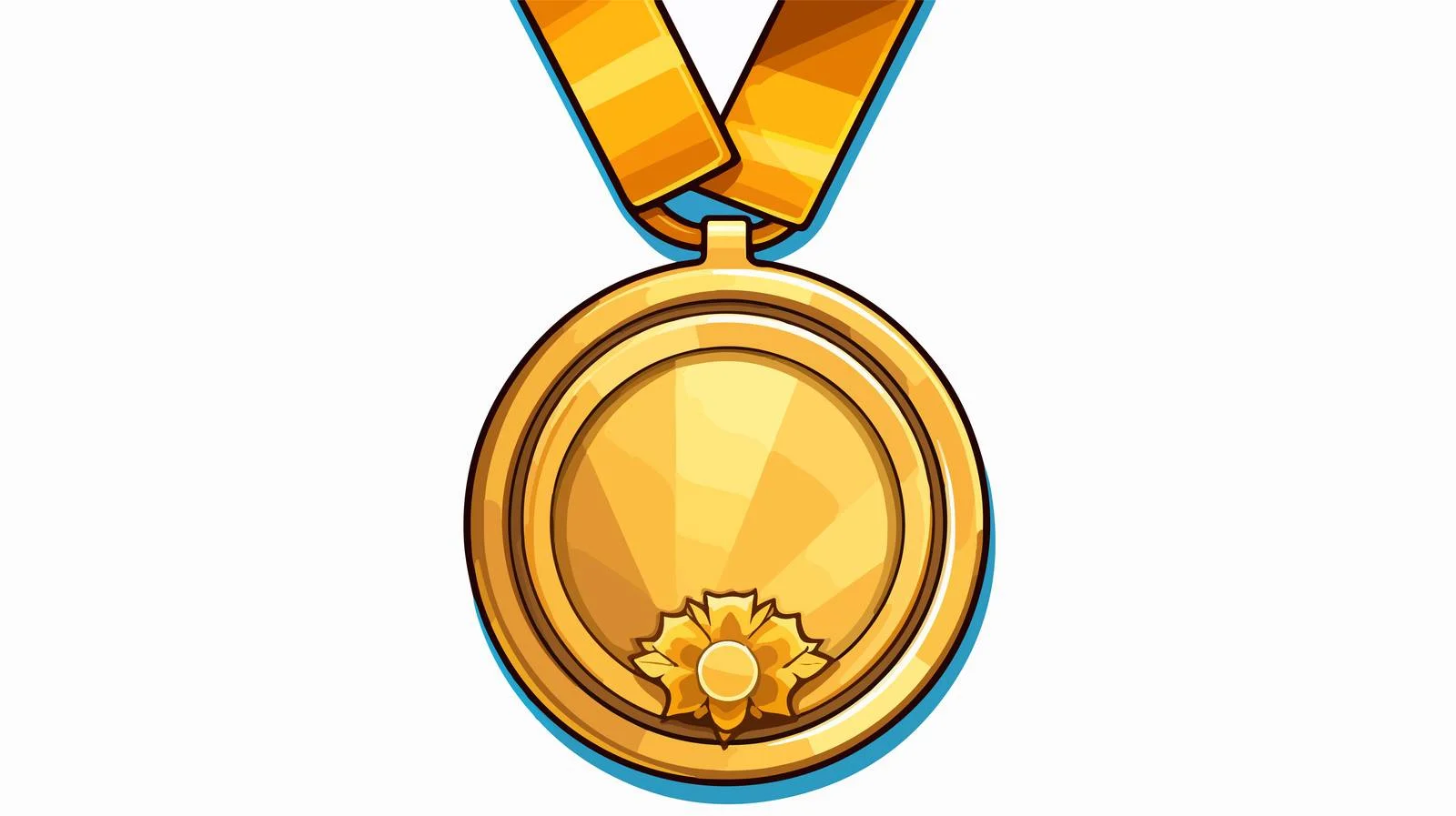 Comic-Style Gold Medal Illustration — free download from Dotvec