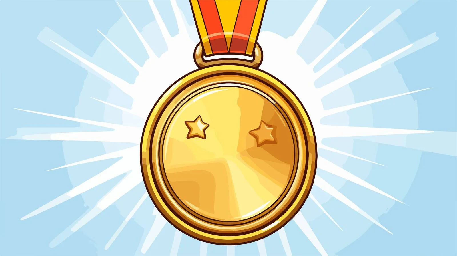 Gold Medal Cartoon Illustration — free download from Dotvec