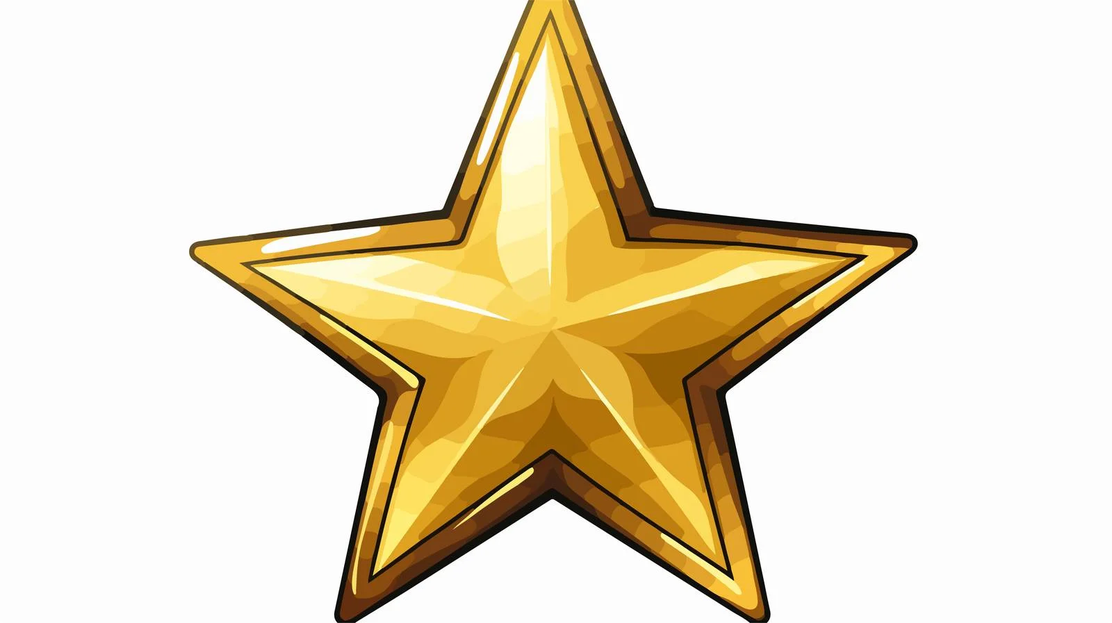 Gold Star Cartoon Illustration — free download from Dotvec