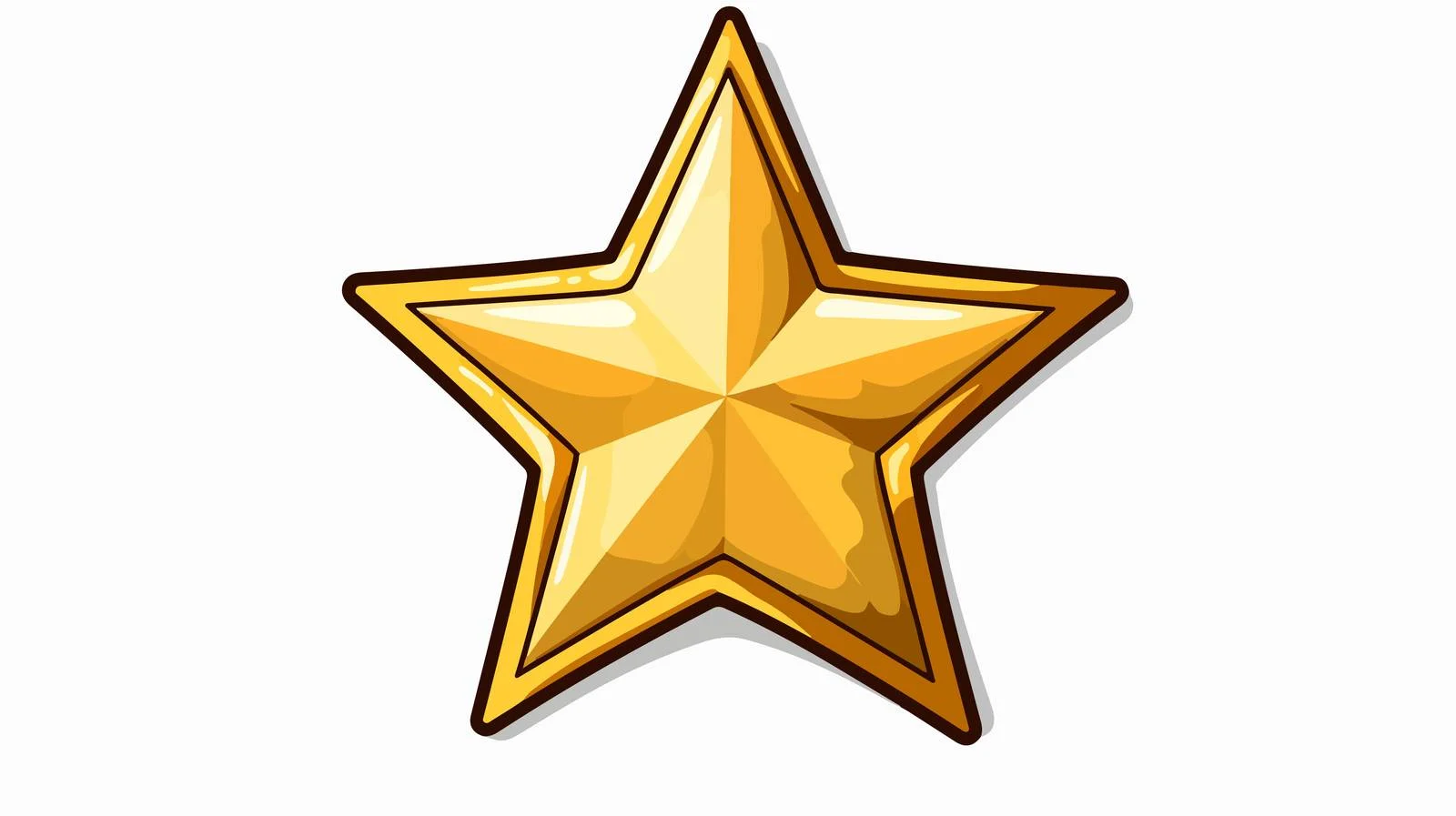 Comic Book Style Gold Star Cartoon — free download from Dotvec