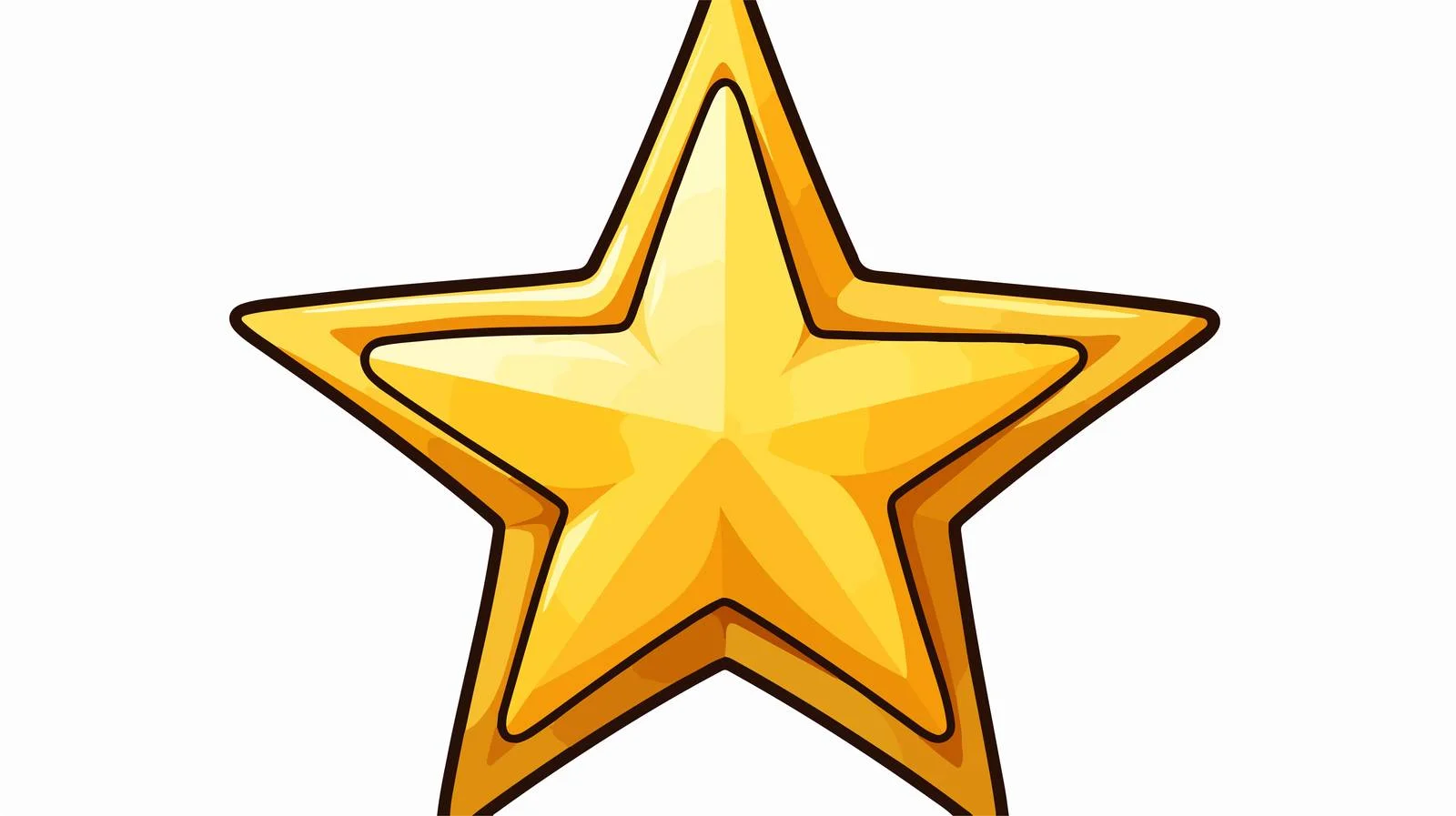 Golden Star Cartoon Illustration — free download from Dotvec