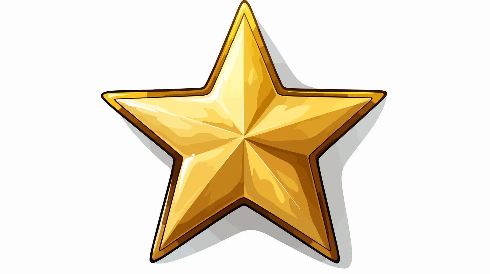 Gold Star Comic Cartoon Illustration — free download from Dotvec