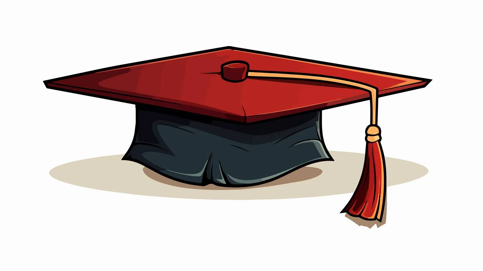 Comic Graduation Hat Cartoon — free download from Dotvec