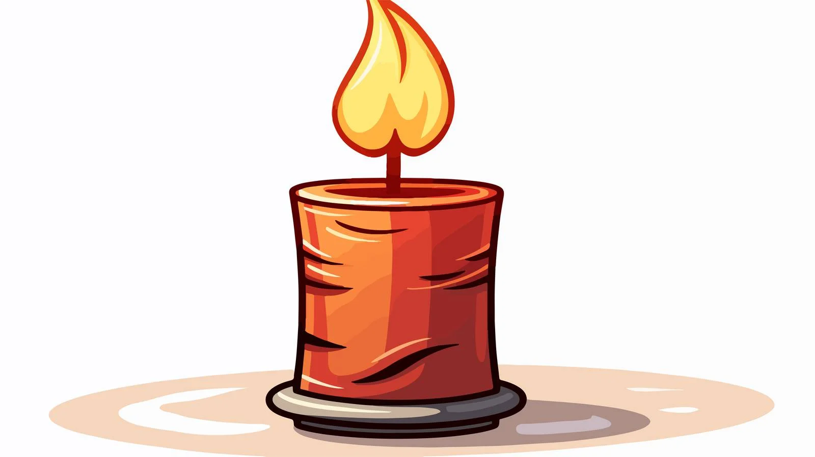 Comic Candle Cartoon Illustration — free download from Dotvec