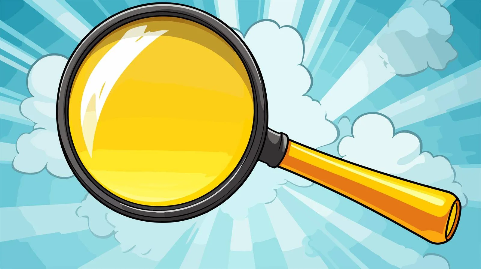 Magnifying Glass Comic Cartoon Stock Image — free download from Dotvec