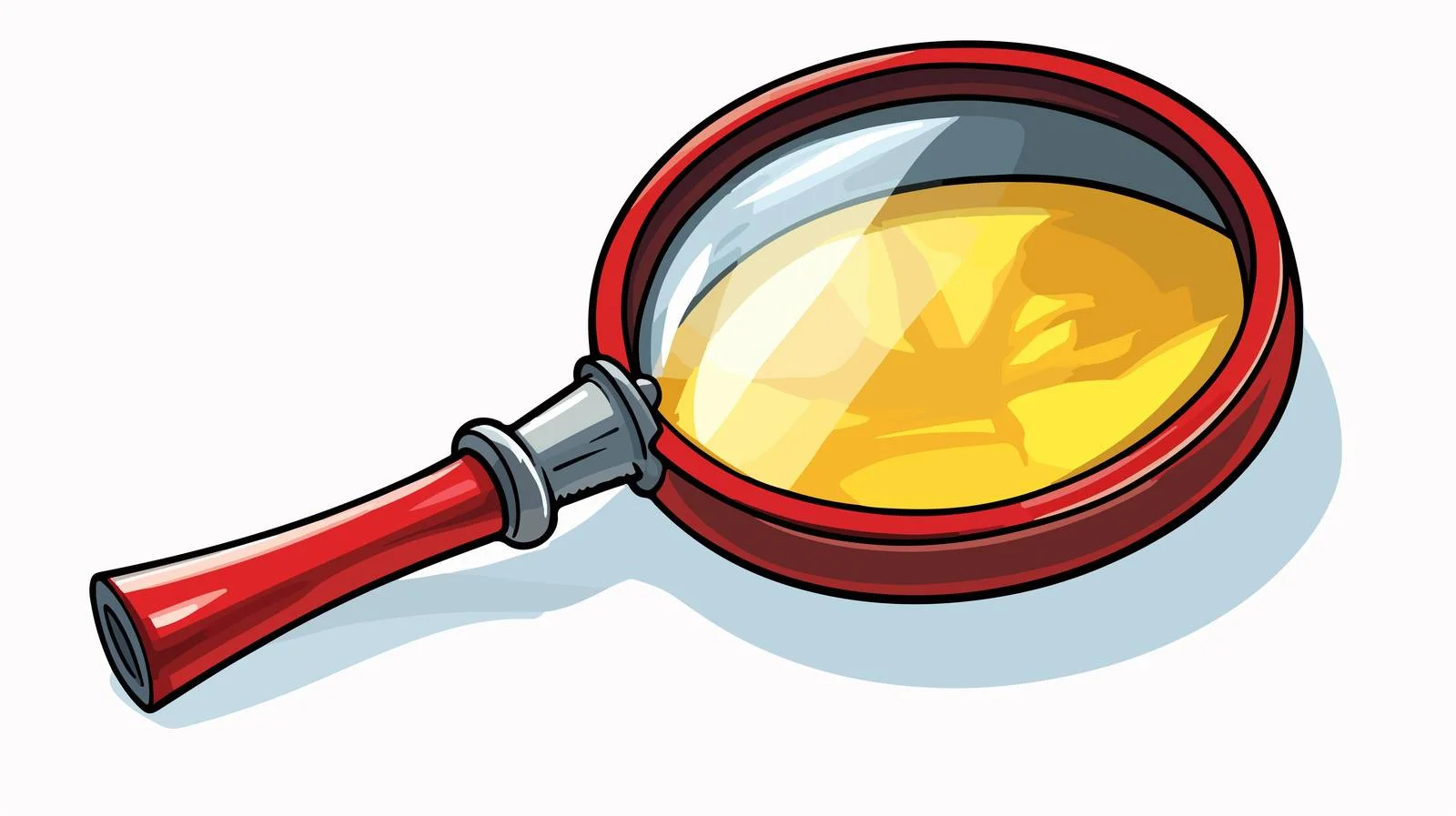 Comic Book Style Magnifying Glass Illustration — free download from Dotvec
