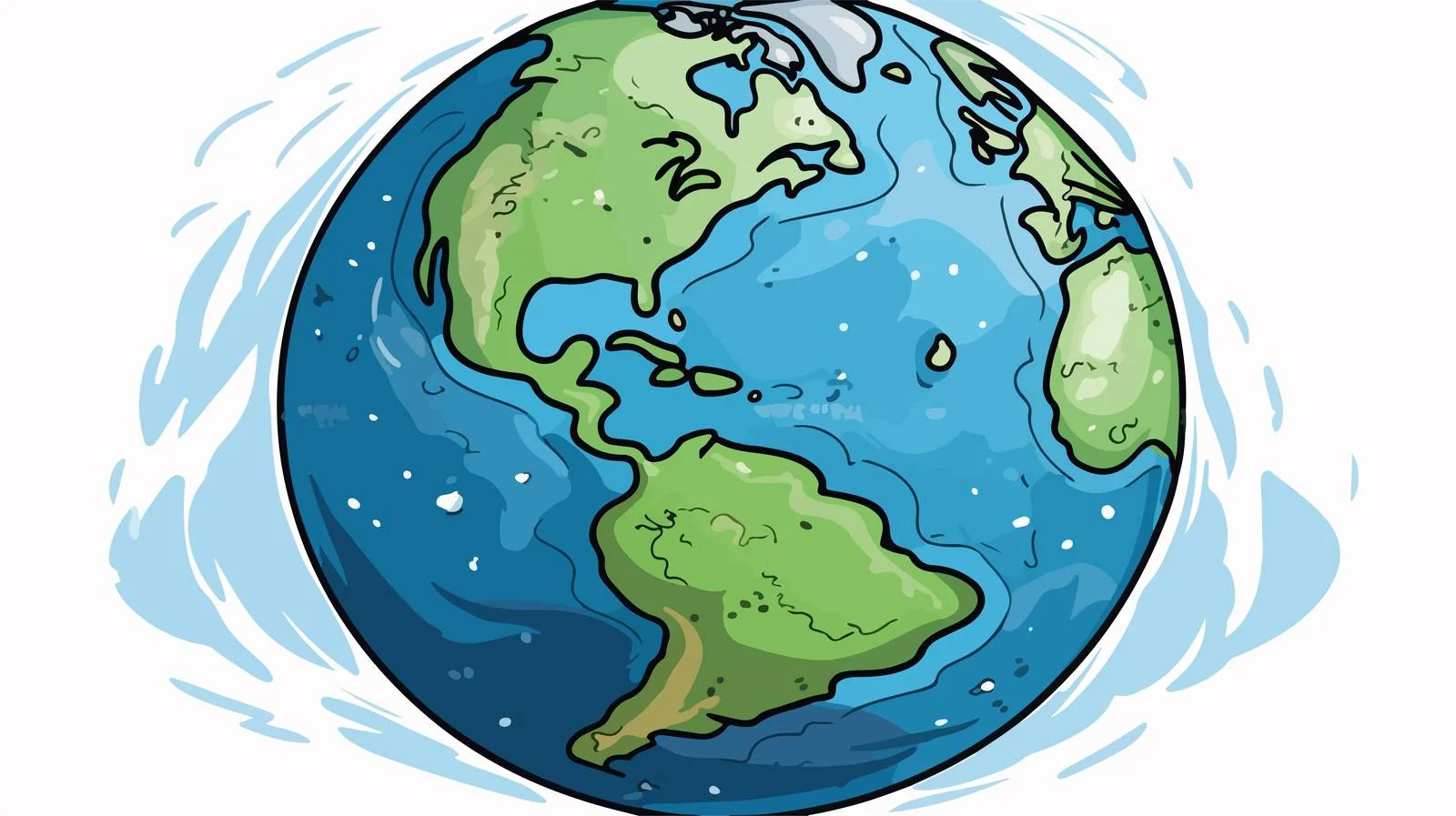 Cartoon Earth in Comic Book Style — free download from Dotvec