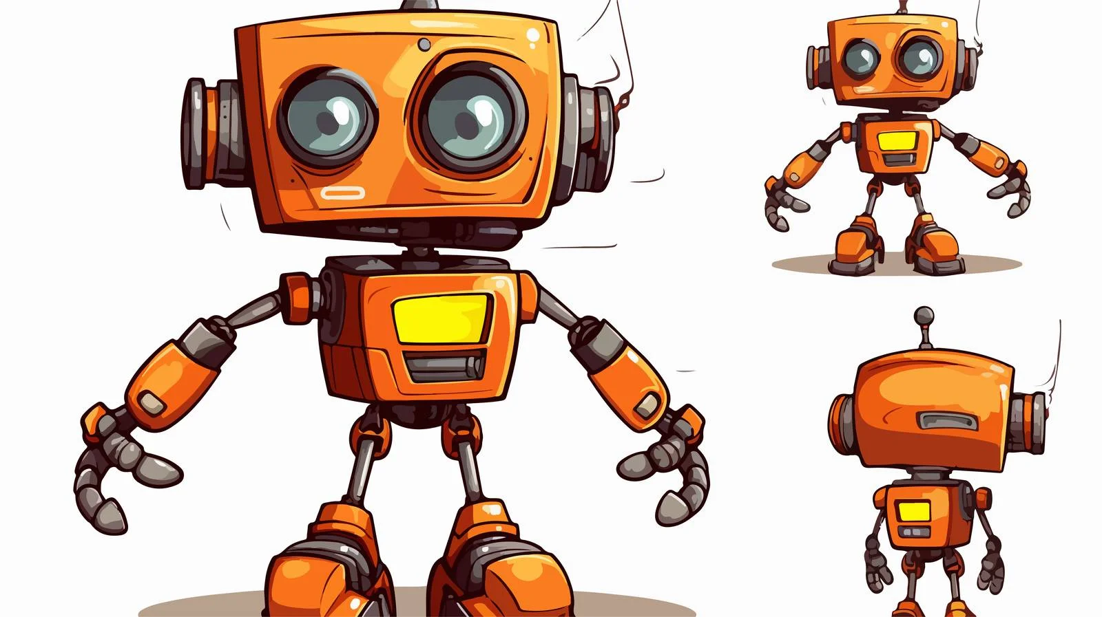Comic Robot Illustration — free download from Dotvec