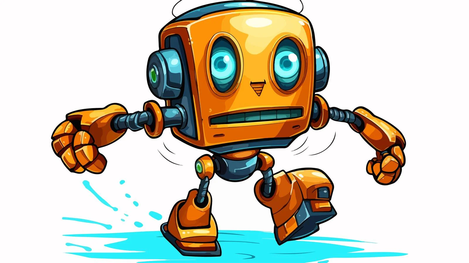 Robot Cartoon Illustration — free download from Dotvec
