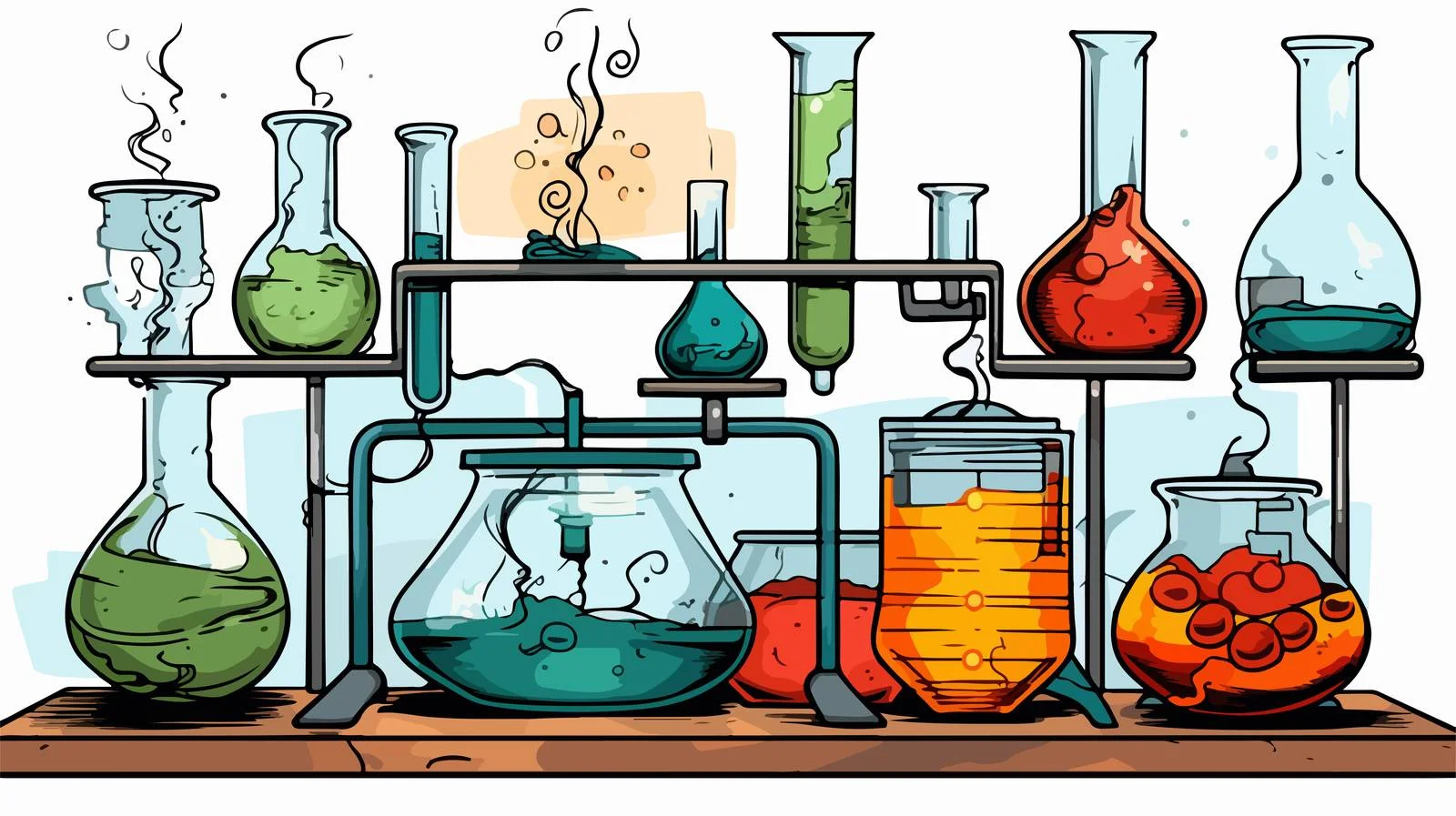 Science Experiment Cartoon Illustration — free download from Dotvec