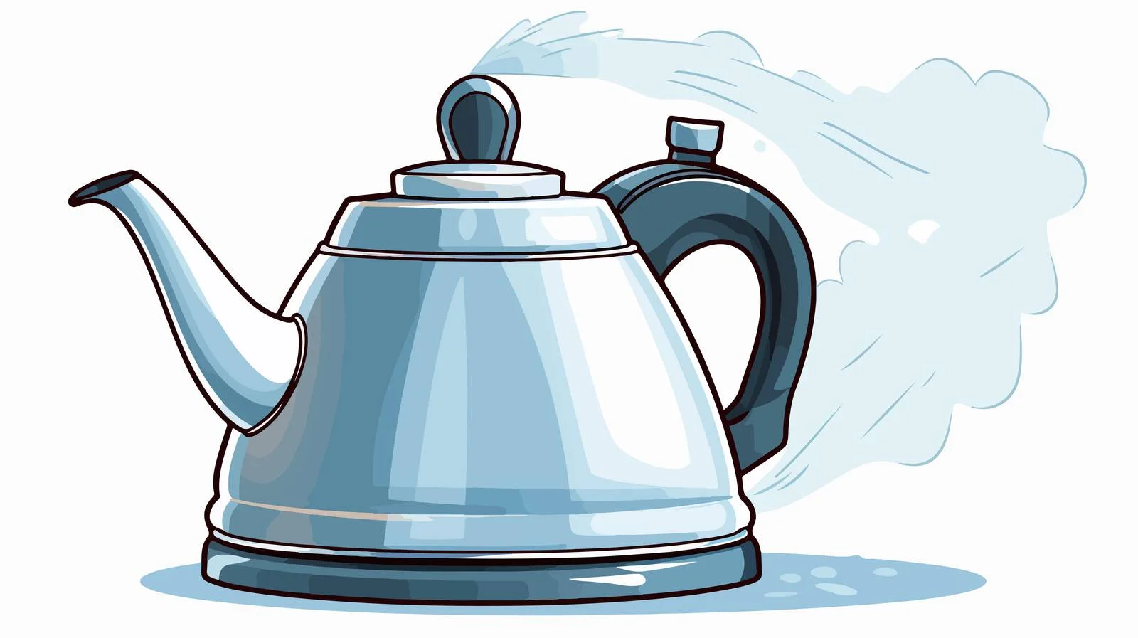 Steaming Kettle Comic Book Illustration — free download from Dotvec