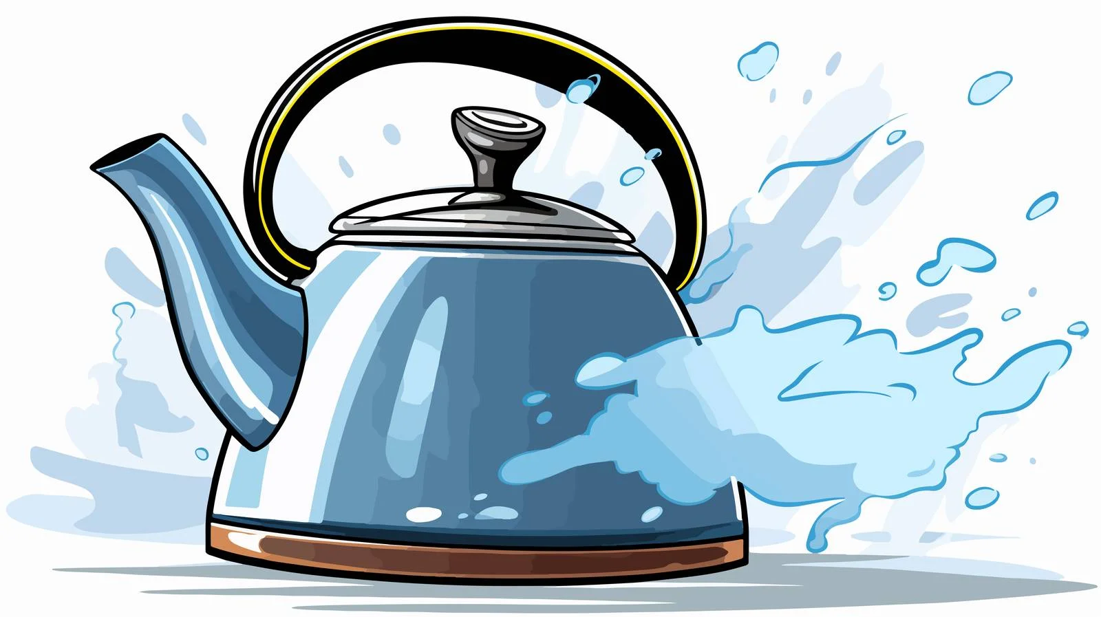 Whimsical Kettle Cartoon Illustration — free download from Dotvec