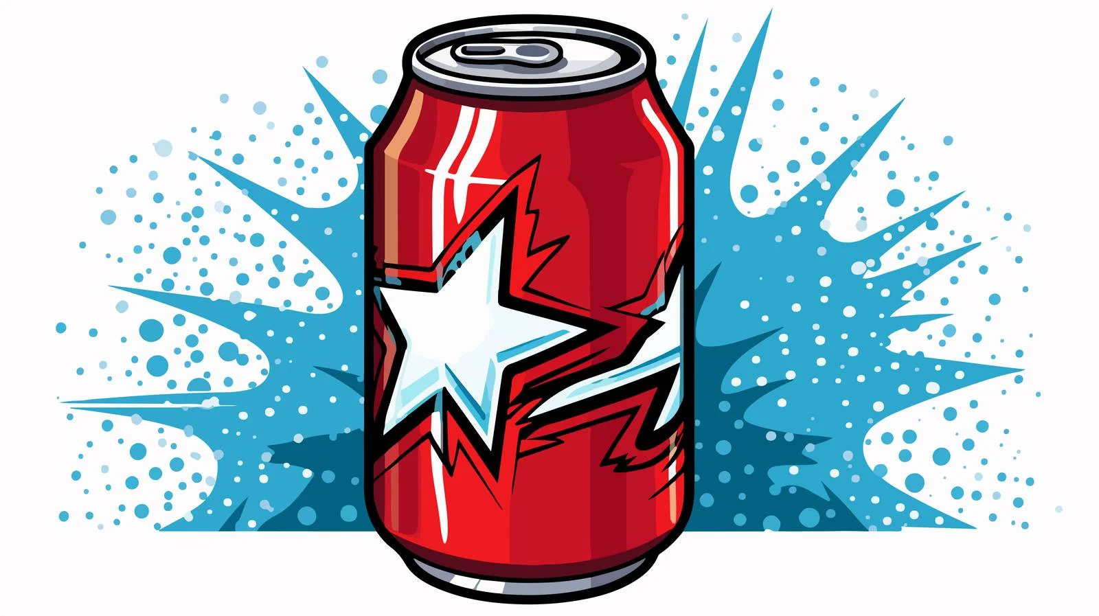 Comic Soda Can Vector Illustration — free download from Dotvec