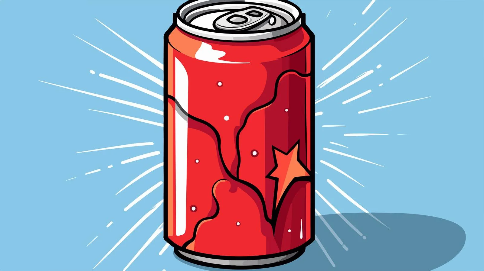 Comic Soda Can Illustration — free download from Dotvec