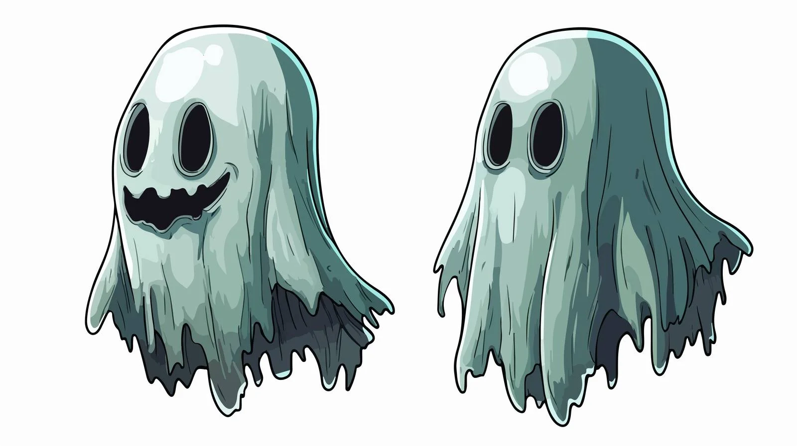 Spooky Ghost Comic Cartoon Vector Illustration — free download from Dotvec
