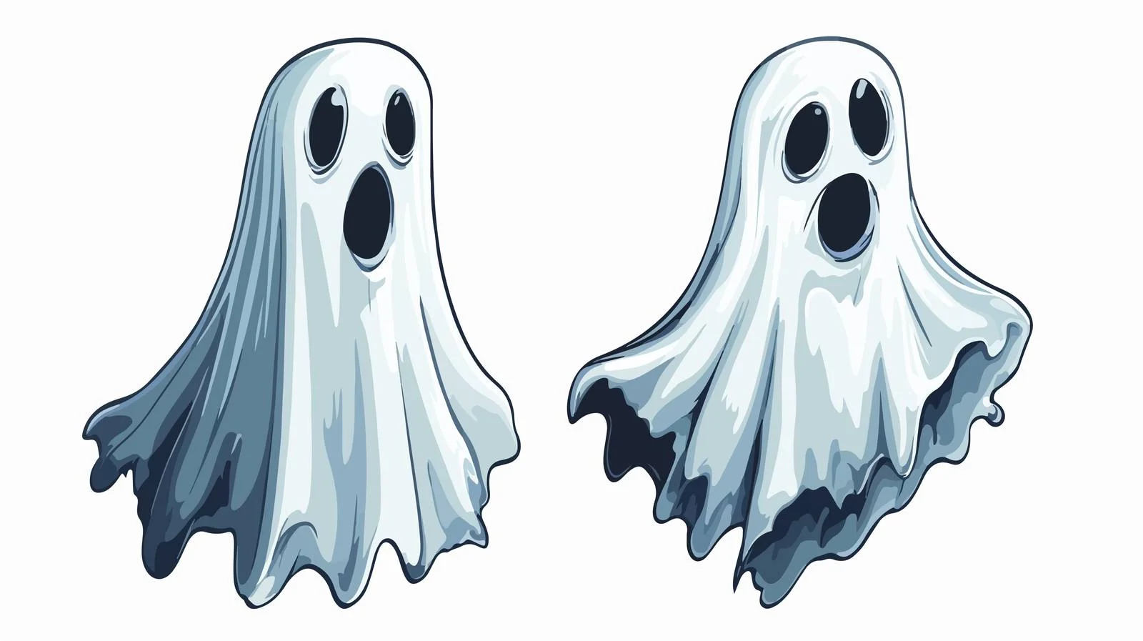 Spooky Ghost Comic Cartoon Illustration — free download from Dotvec