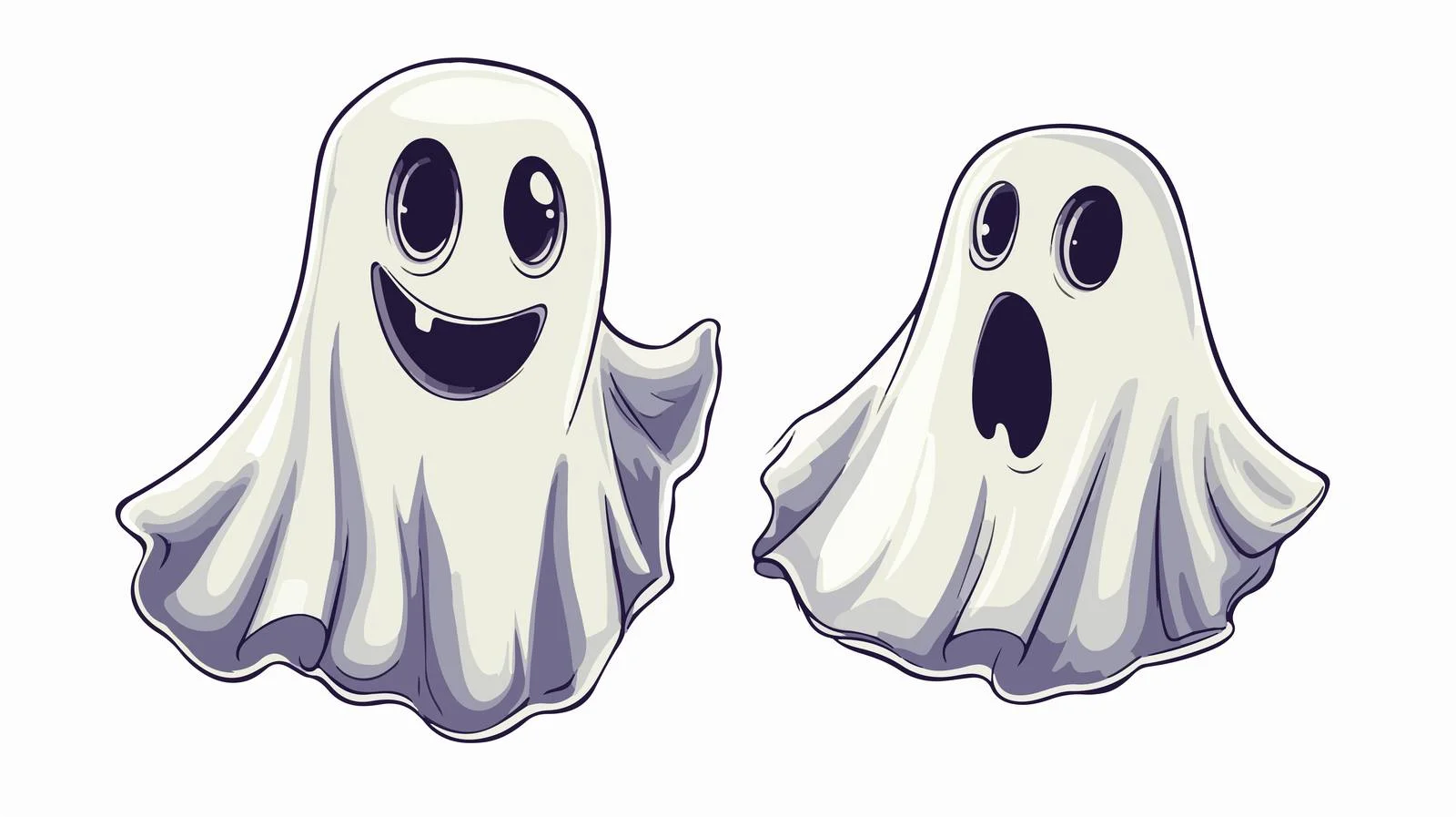 Spooky Ghost Comic Illustration — free download from Dotvec