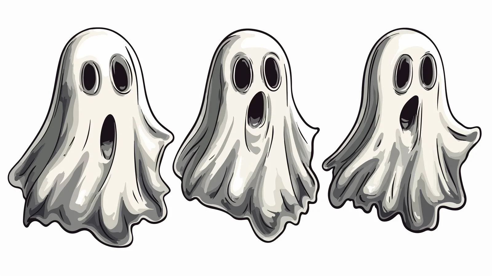 Spooky Ghost Vector Illustration — free download from Dotvec