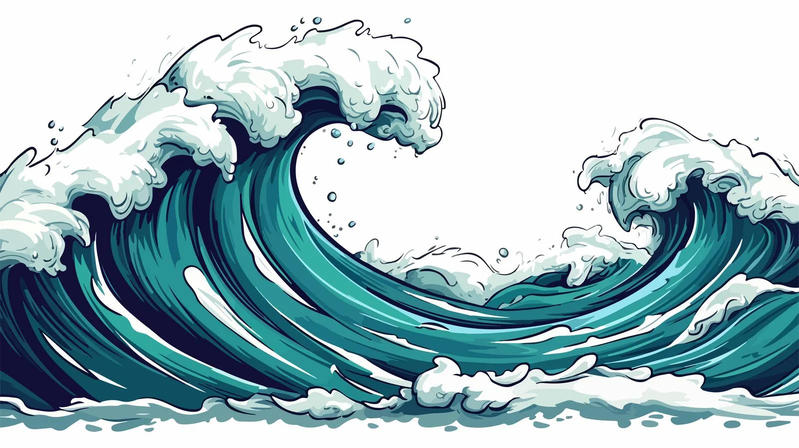 Comic Wave Cartoon Stock Vector — free download from Dotvec
