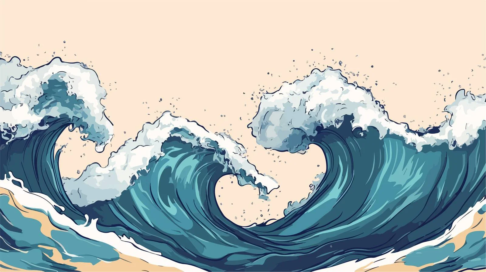 Comic Wave Stock Vector Cartoon Illustration — free download from Dotvec