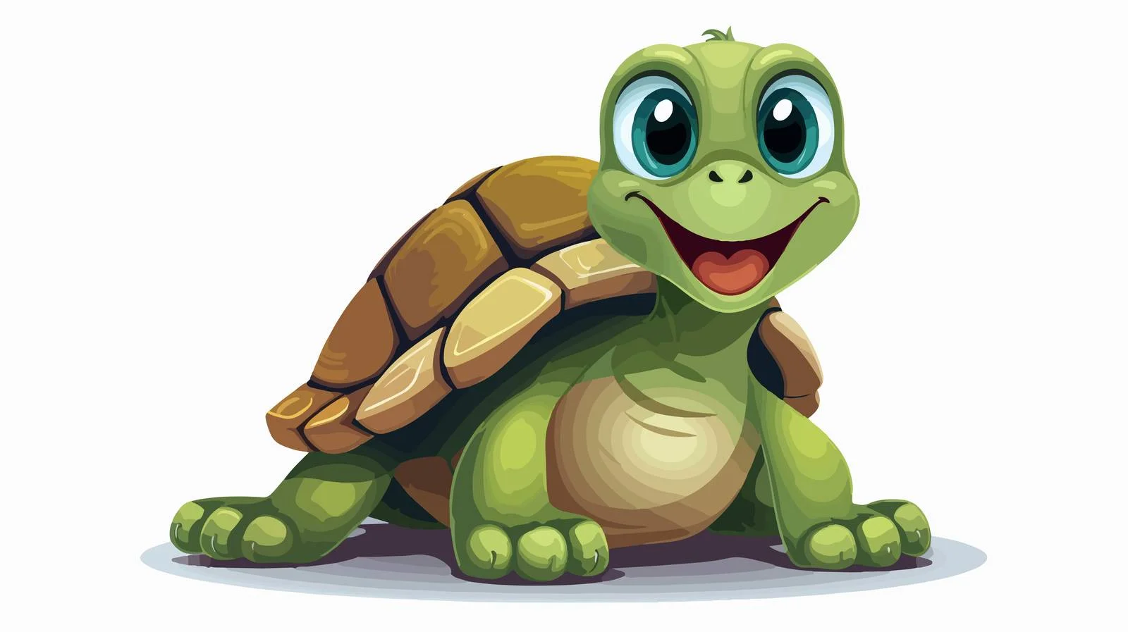 Quirky Cartoon Turtle Illustration — free download from Dotvec