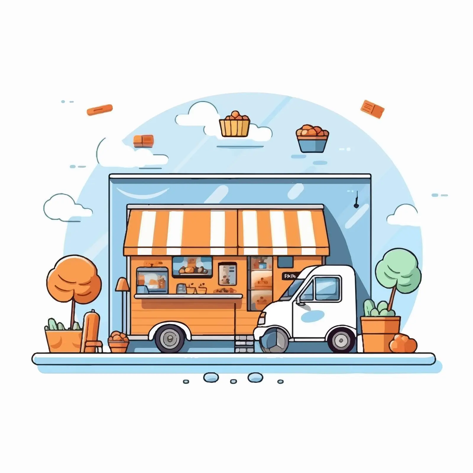 Vector Illustration of Car Commerce Concept — free download from Dotvec