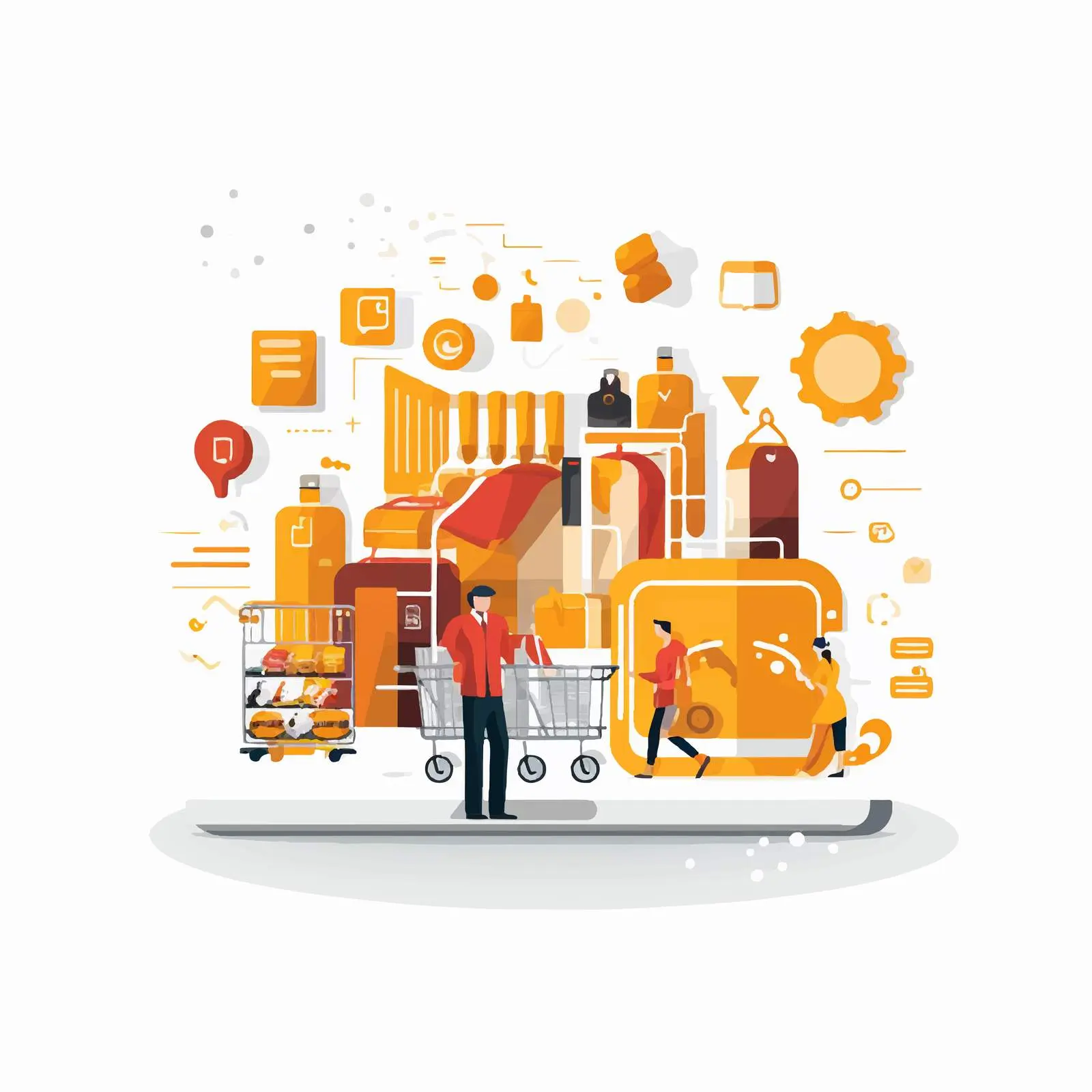 Commerce Concept Car Design Vector Illustration — free download from Dotvec