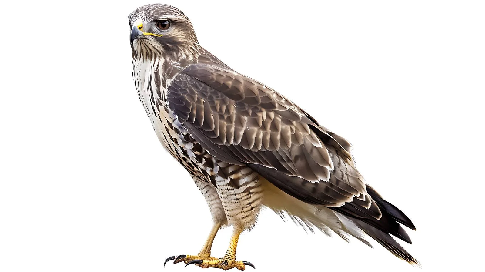Graceful Common Buzzard Bird Isolated on White — free download from Dotvec