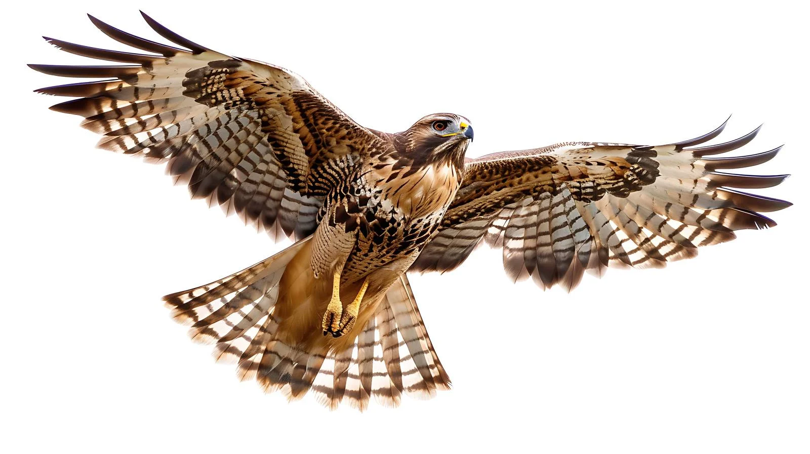 Common Buzzard Isolated on White Background — free download from Dotvec