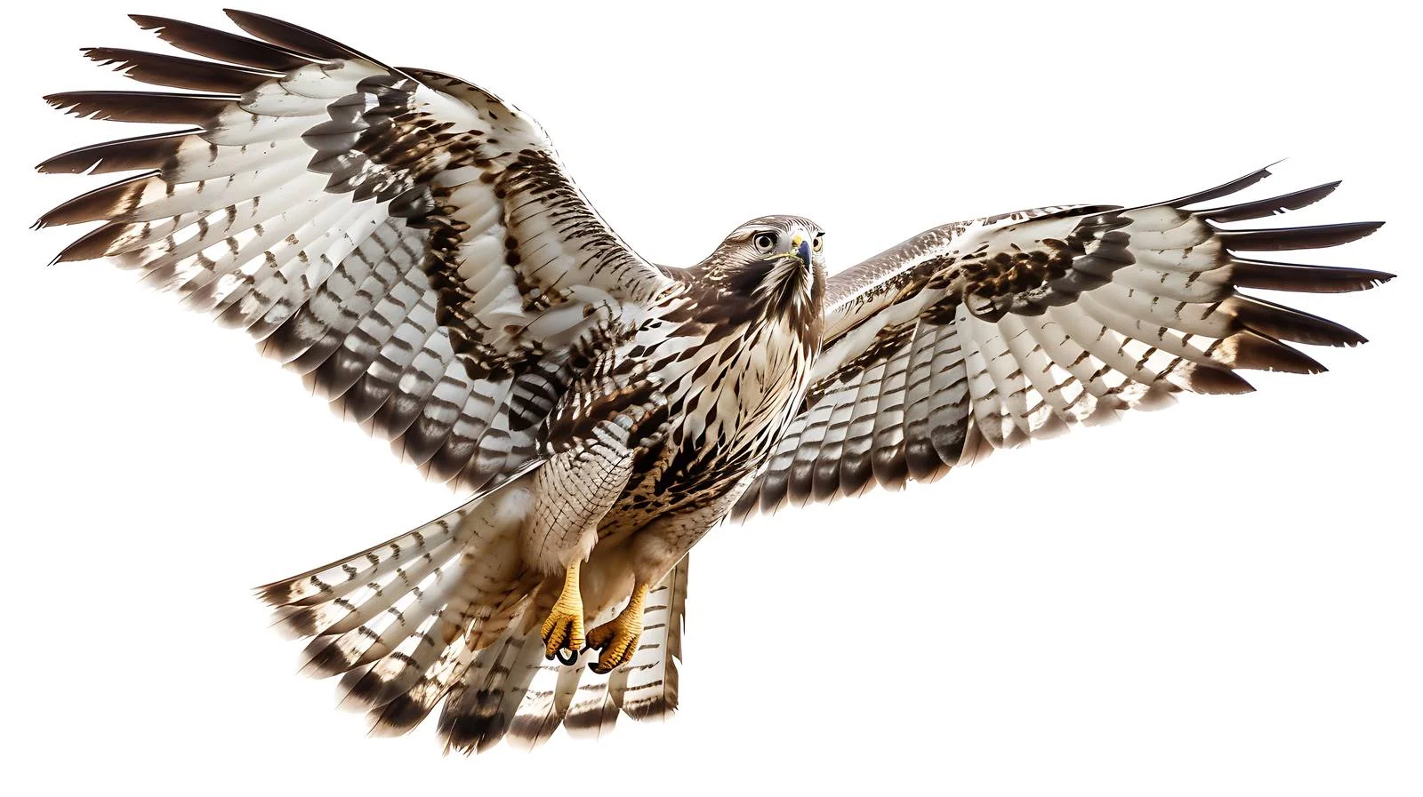 Majestic Common Buzzard Isolated on White — free download from Dotvec