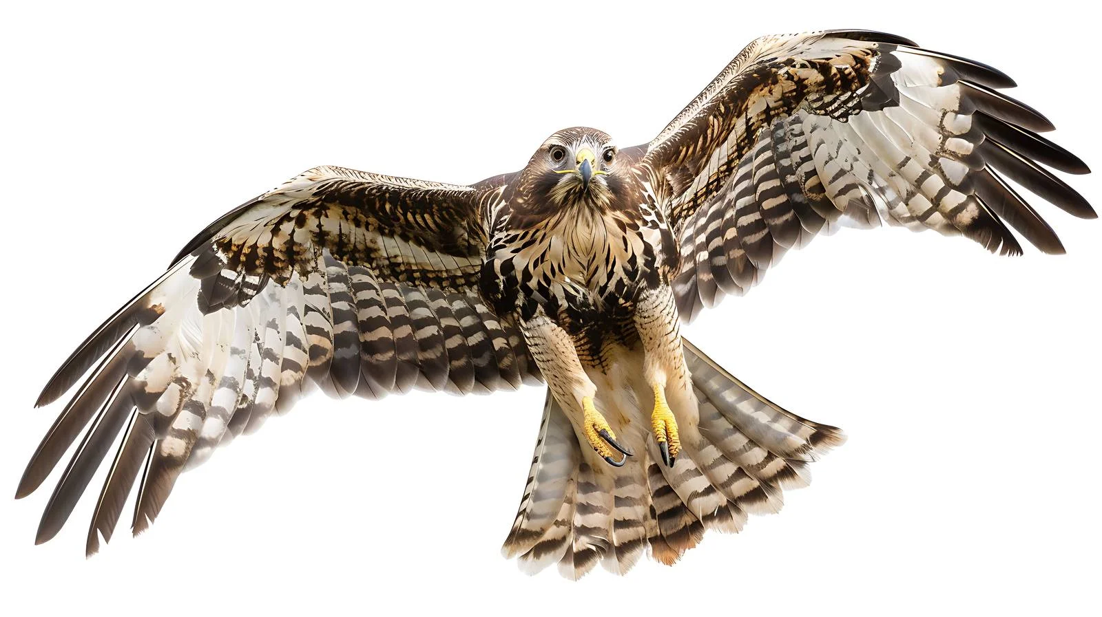 Majestic Common Buzzard on White Background — free download from Dotvec