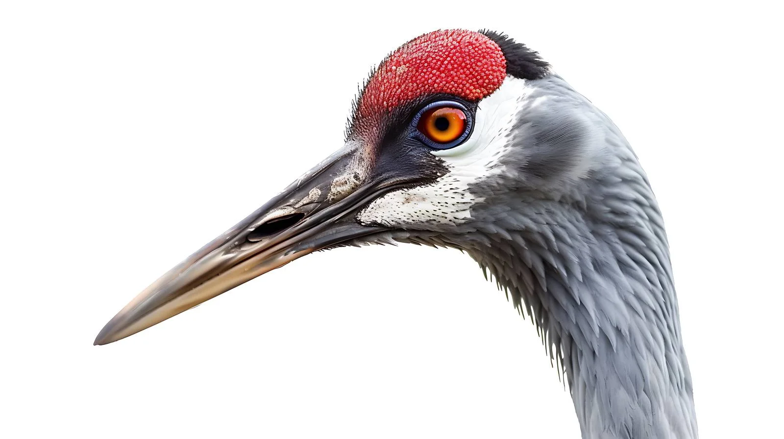 Exquisite Close-up of Common Crane Bird — free download from Dotvec