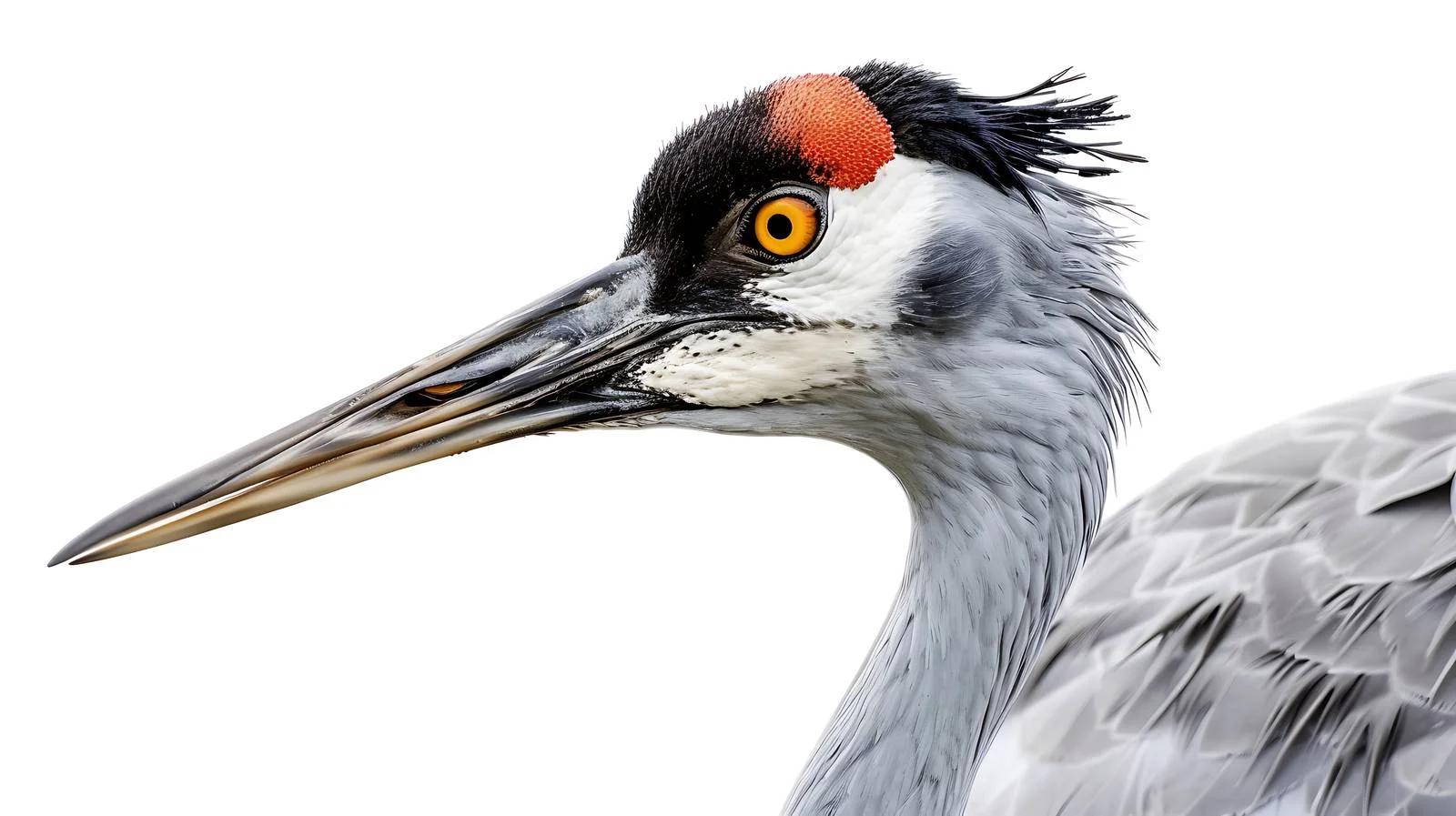 Elegant Common Crane Close-Up Isolated — free download from Dotvec