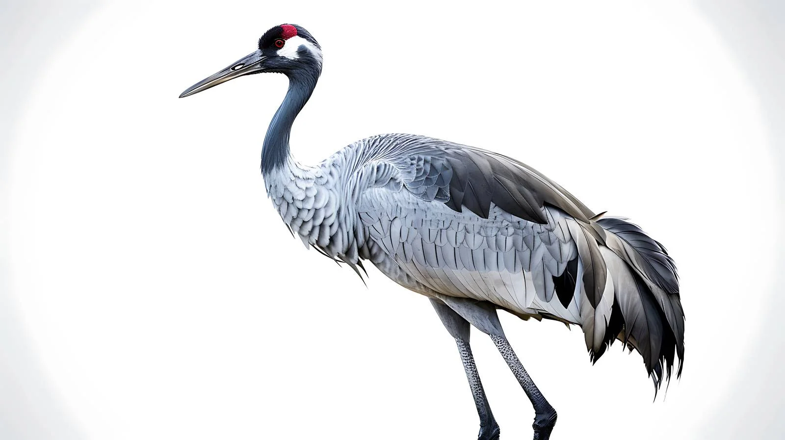 Graceful Common Crane Bird White Isolated — free download from Dotvec