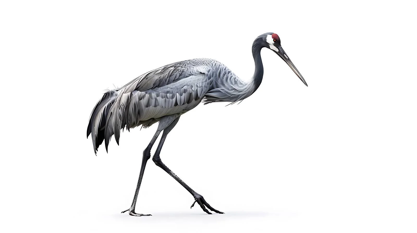 Graceful Common Crane Bird Isolated on White — free download from Dotvec