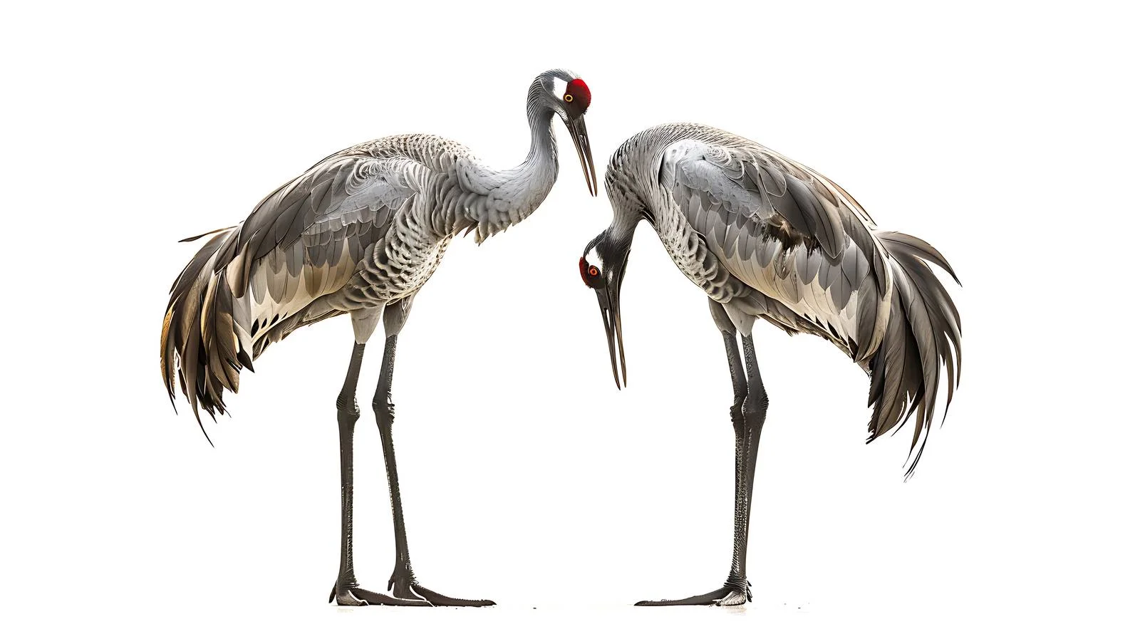Elegant Common Crane Pair Mating Isolated — free download from Dotvec