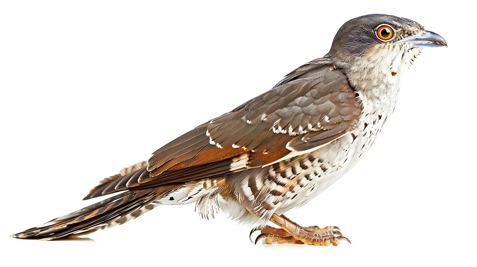 Elegant Common Cuckoo on White Background — free download from Dotvec