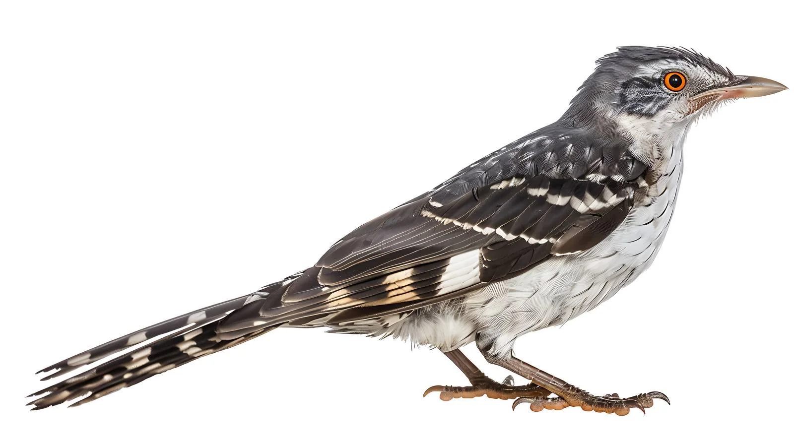 Common Cuckoo on White Background Perched — free download from Dotvec