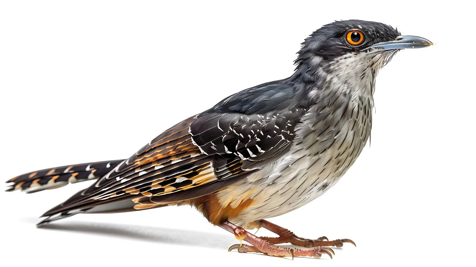 Graceful Common Cuckoo on White Background — free download from Dotvec