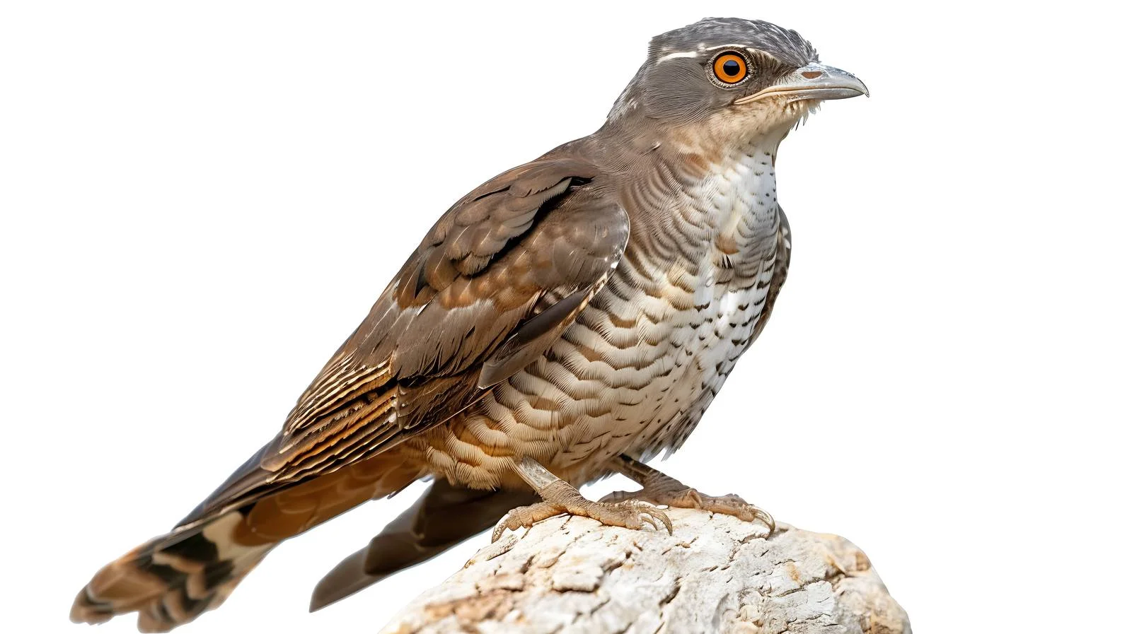 Elegant Common Cuckoo on White Background — free download from Dotvec