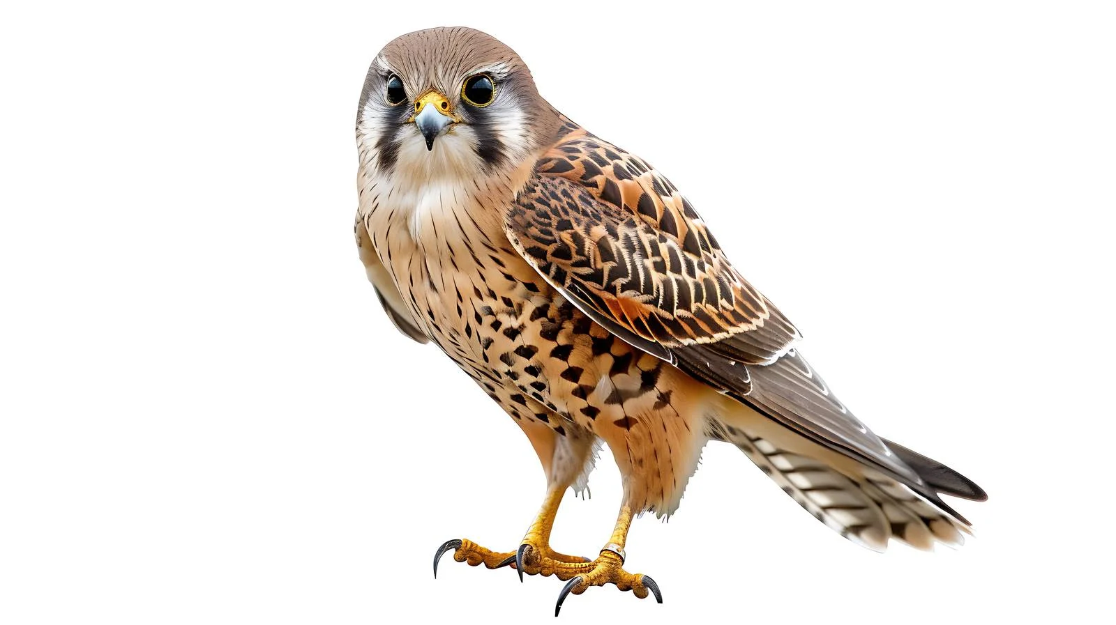 Isolated Common Kestrel Bird on White — free download from Dotvec