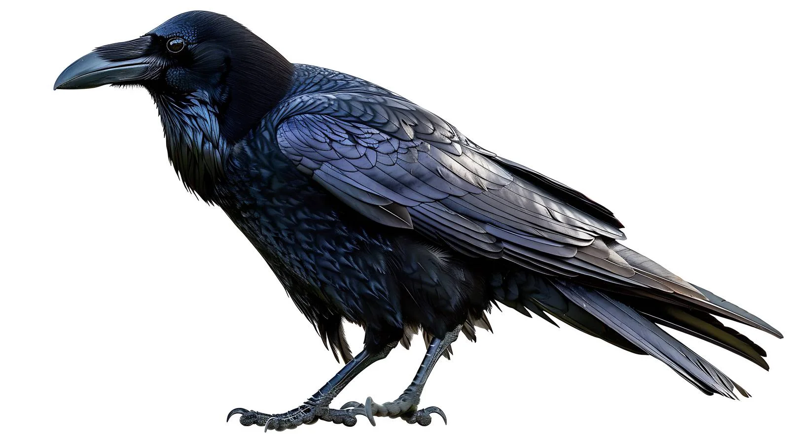 Majestic Common Raven on White Background — free download from Dotvec