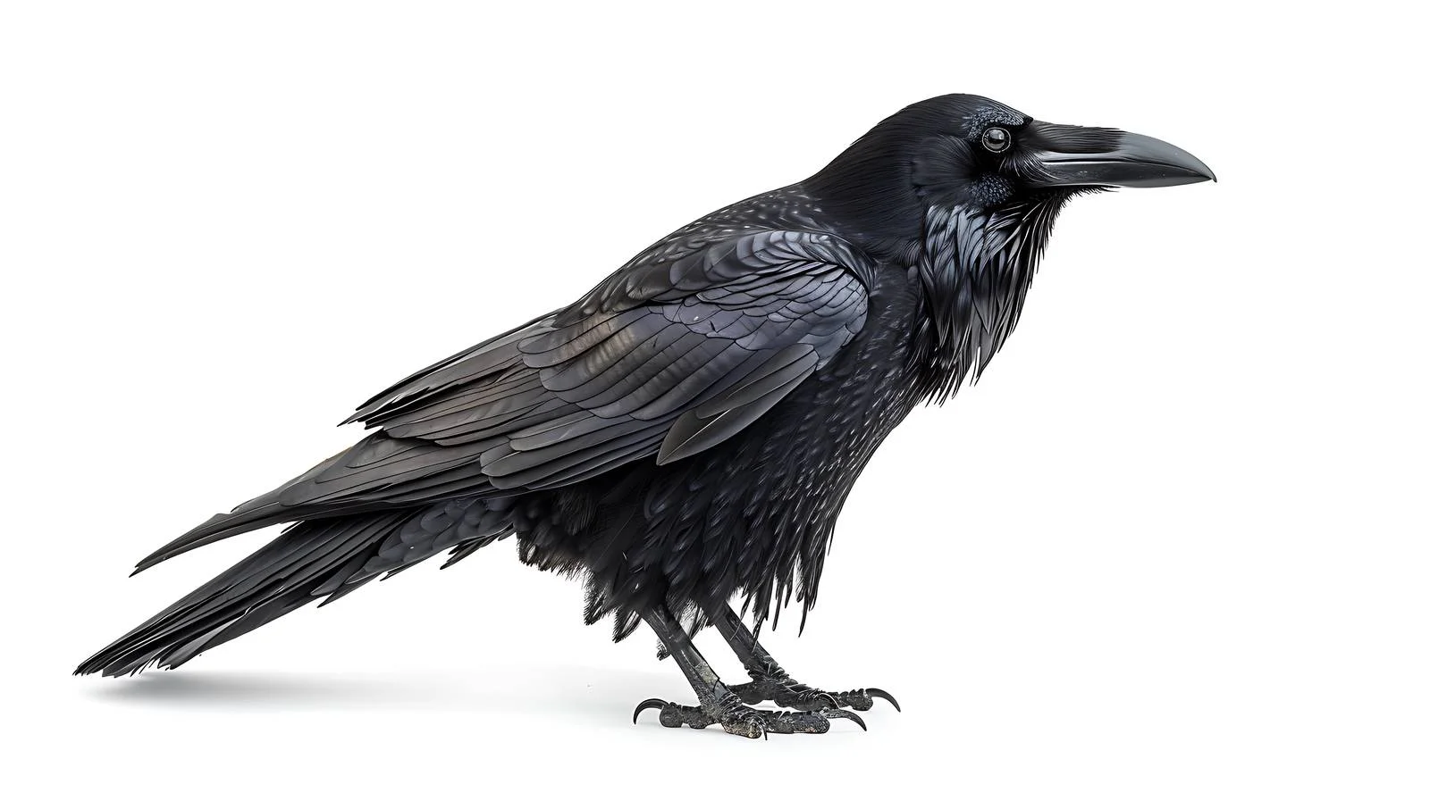 Majestic Common Raven on White Background — free download from Dotvec