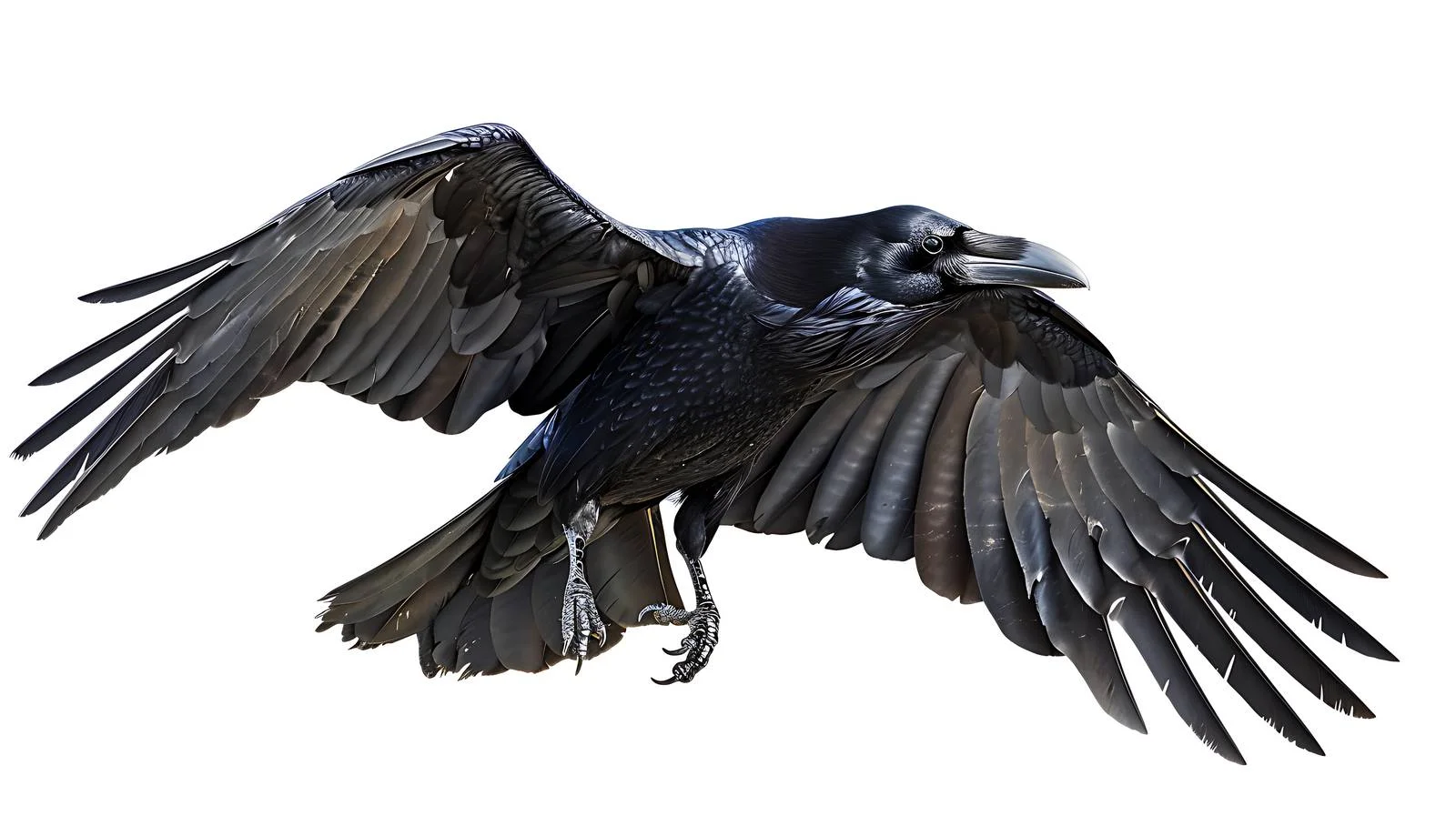 Elegant Common Raven on White Background — free download from Dotvec