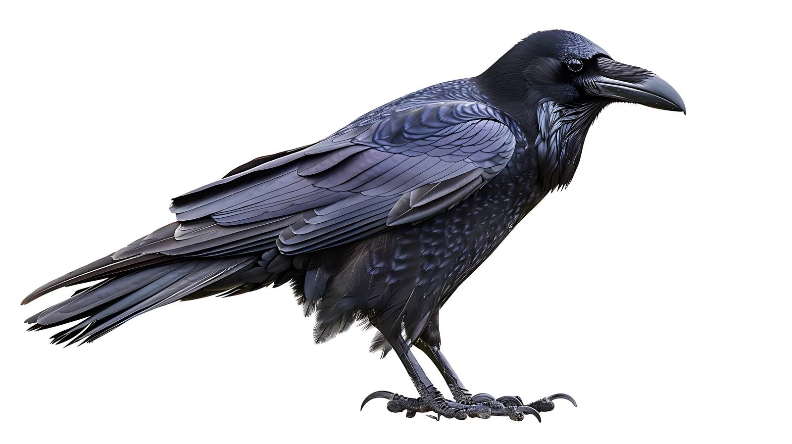 Majestic Common Raven on White Background — free download from Dotvec