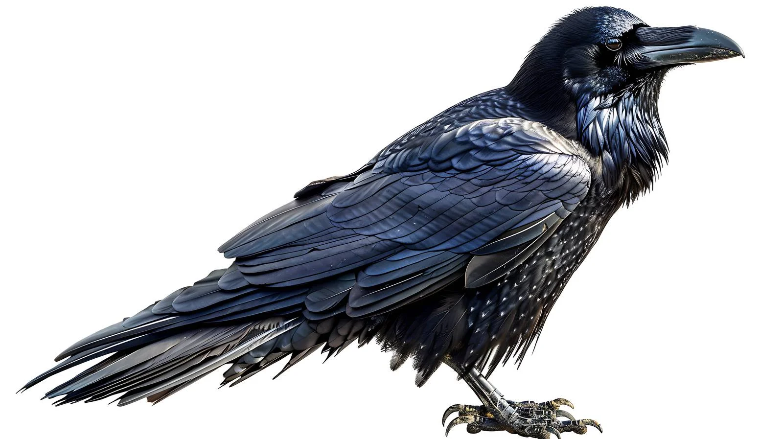 Majestic Common Raven on White Background — free download from Dotvec